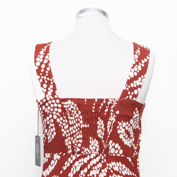 Vince Camuto - Printed Square-Neck Smocked-Back Maxi Dress - Picture 13 of 13